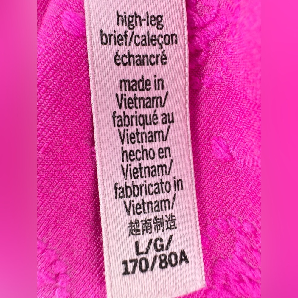NWOT Victoria’s High Leg Brief Pink Logo Panties - Picture 4 of 4